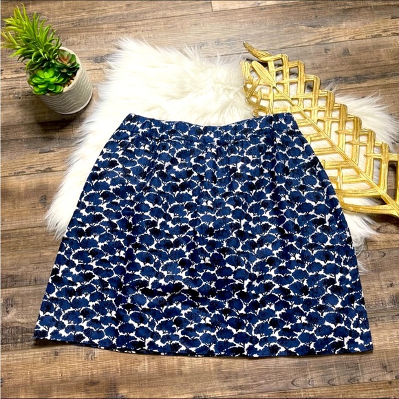 Boden Millie Tree A-Line Blue Skirt, 8 - Picture 2 of 10